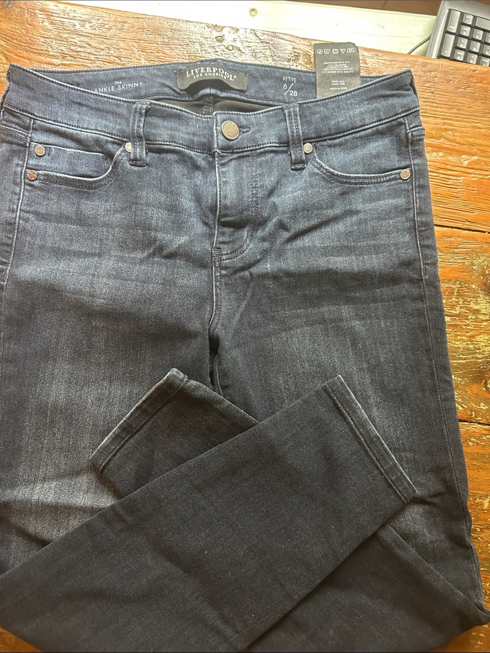Liverpool Dark Indigo Ankle Skinny Jeans - Women's
